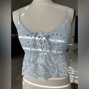 Small Aerie Spring Crop Top coquette